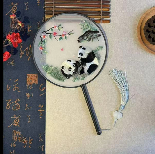 【E001】 蘇刺繍団扇