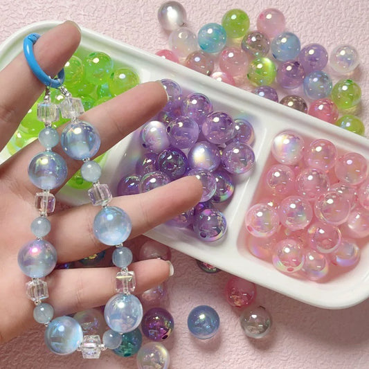 【A041】幻想夜明け 光変 高品質アクリルビーズ