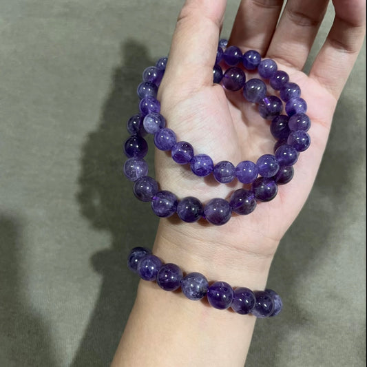 【C007】天然アメジスト ブレスレット(10MM)