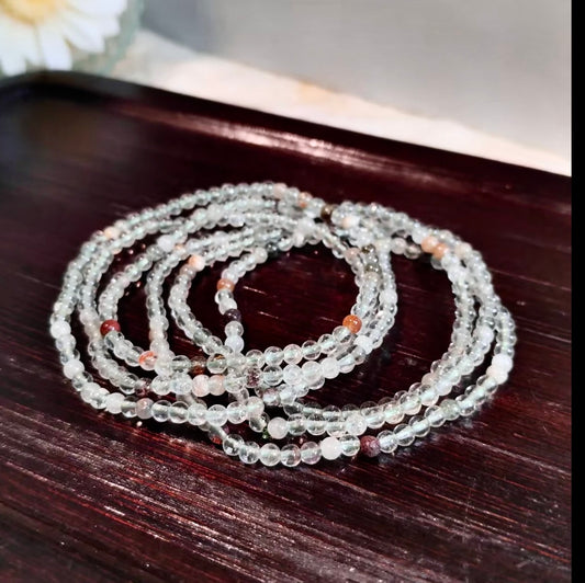 【C014】ファントムクオーツ ブレスレット(3MM、3周)