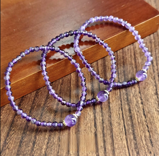 【C006】アメジスト ブレスレット(4MM)