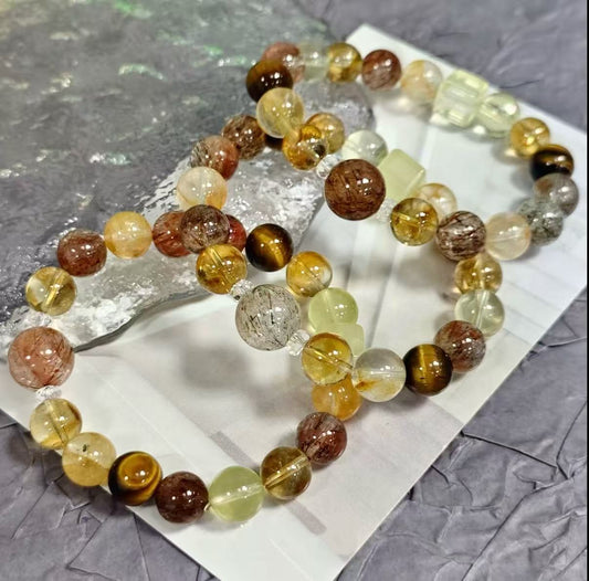 【C041】七宝クリスタル ブレスレット(10MM)