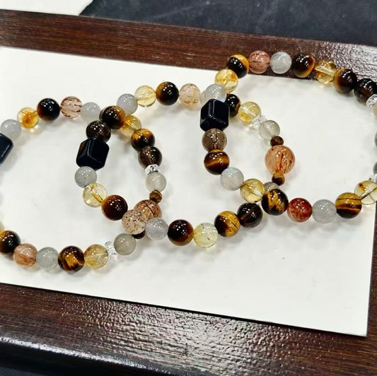 【C030】七宝クリスタル ブレスレット(4~8MM)