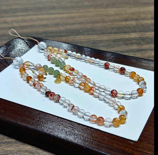 【C045】ファントムクオーツ携帯ストラップ(約5MM)