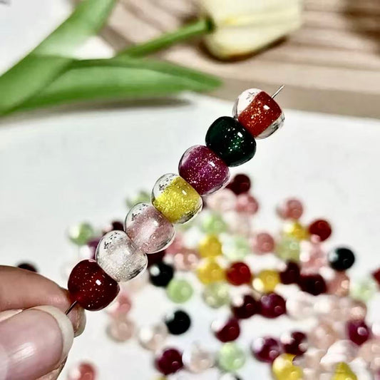 【A066】夏祭りりんご飴 樹脂ビーズ