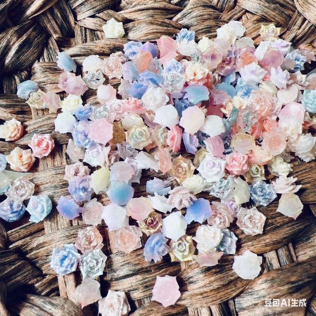 【A044】星降る物語  　高品質花ビーズ(夜光・カラーチェンジ)