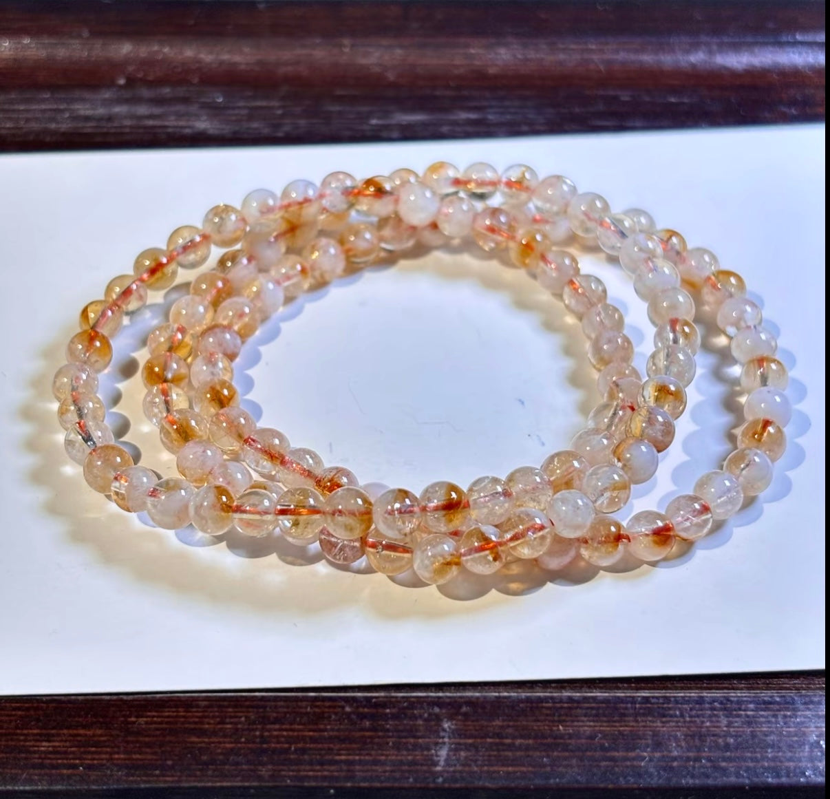 【C017】ハニーミルクシトリン　ブレスレット（8MM)