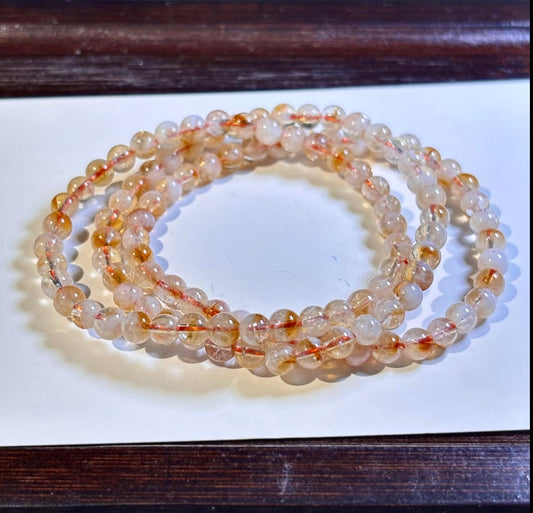 【C017】ハニーミルクシトリン　ブレスレット（8MM)
