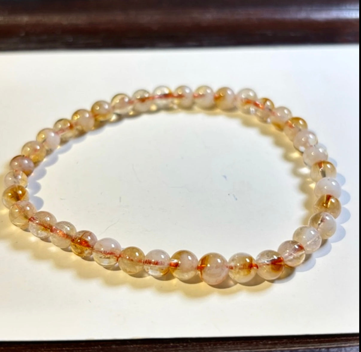 【C017】ハニーミルクシトリン　ブレスレット（8MM)