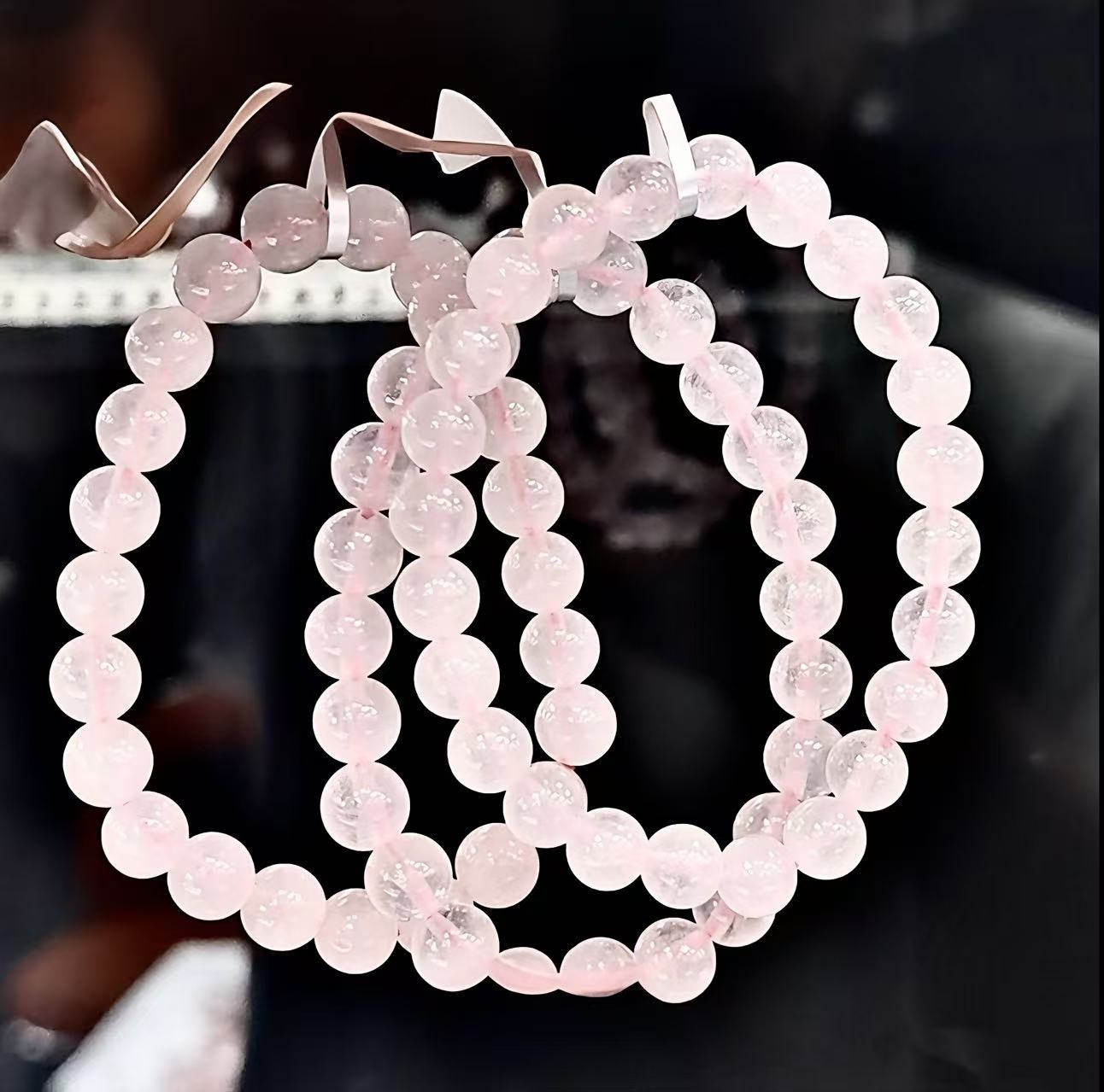 【C016】ローズクォーツ　ブレスレット（8MM)