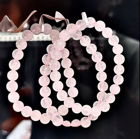 【C016】ローズクォーツ　ブレスレット（8MM)