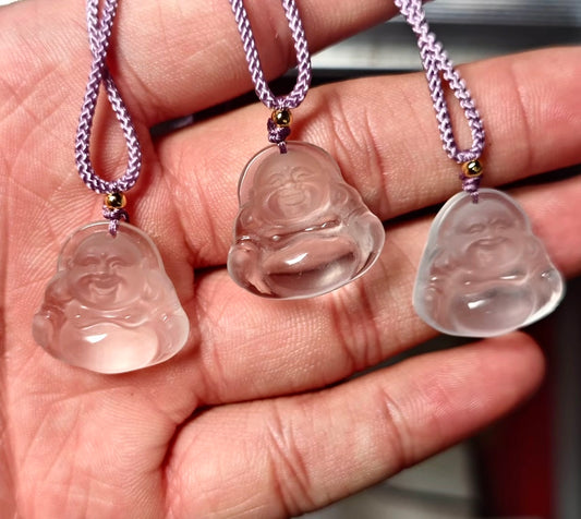 【C040】ミルククリスタルのブッダペンダント