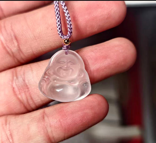 【C040】ミルククリスタルのブッダペンダント