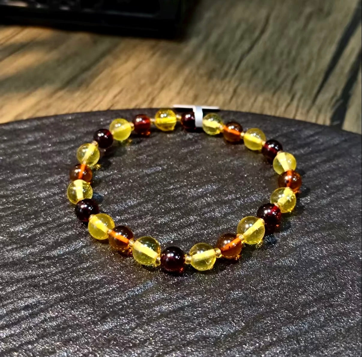 【C020】コハクブレスレット（5MM)