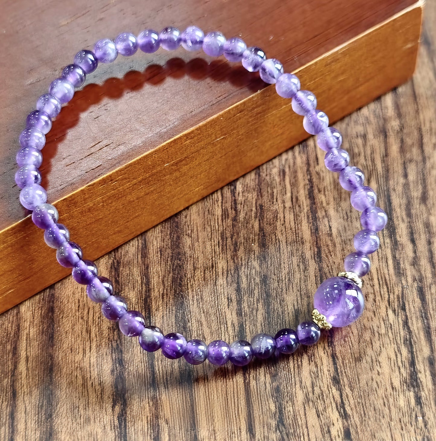 【C006】アメジスト　ブレスレット（4MM)