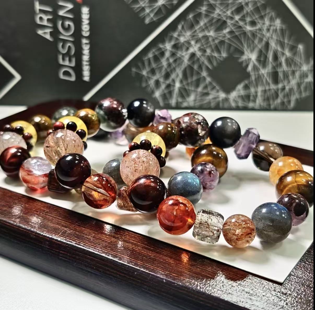 【C026】七宝クリスタル ブレスレット(約11～16MM)