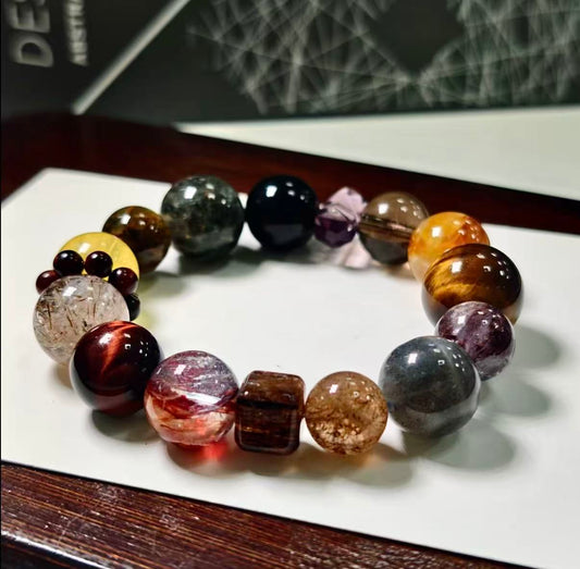 【C026】七宝クリスタル ブレスレット(約11～16MM)