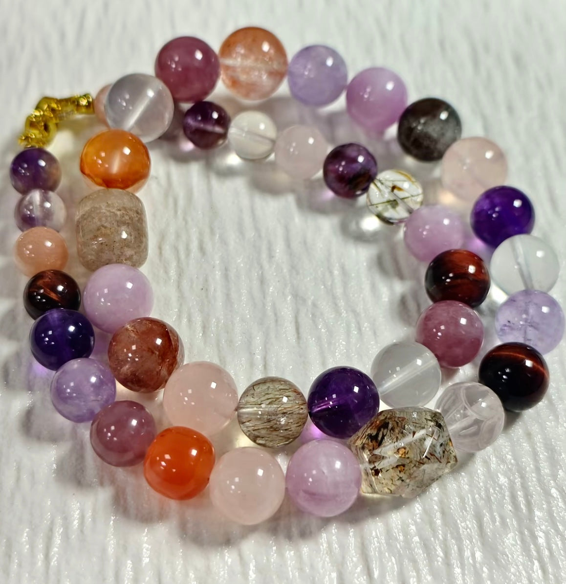 【C044】七宝クリスタル ネックレス(9～15MM)