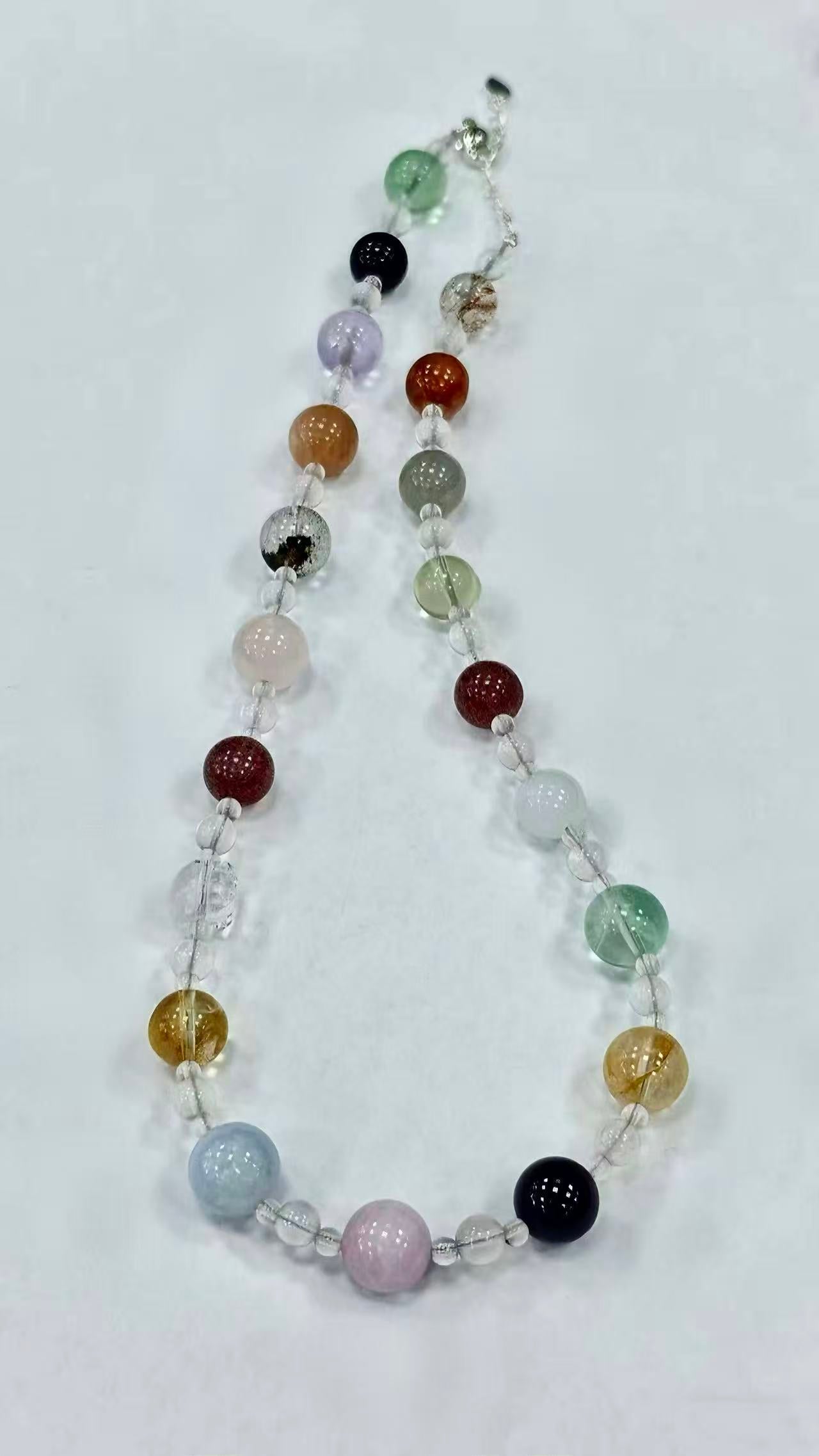 【C043】七宝クリスタル ネックレス(2～10MM)