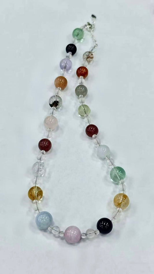 【C043】七宝クリスタル ネックレス(2～10MM)