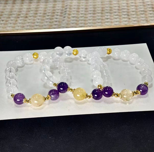 【C027】ホワイトファントム　 ブレスレット(9MM)