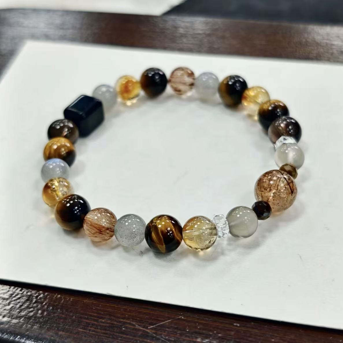 【C030】七宝クリスタル　ブレスレット(4～8MM)