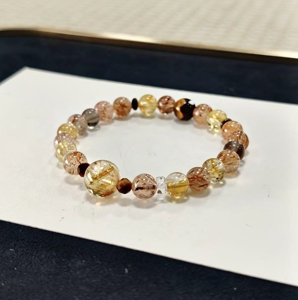 【C032】七宝クリスタル　ブレスレット(4～10MM)