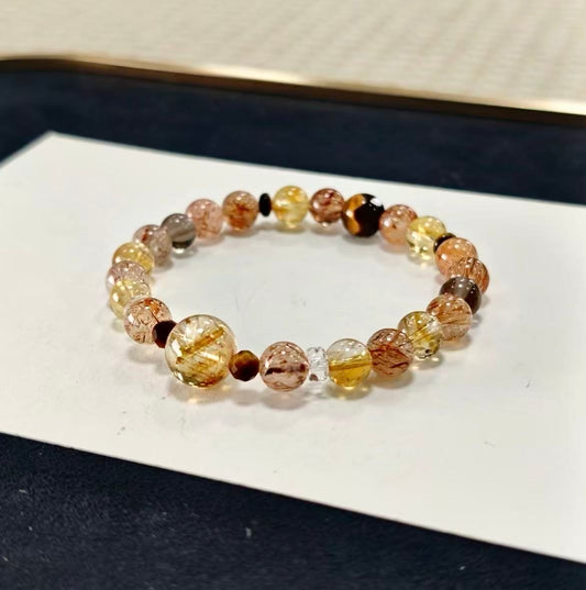 【C032】七宝クリスタル　ブレスレット(4～10MM)