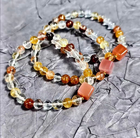 【C033】ファントムクオーツ　ブレスレット(6MM)