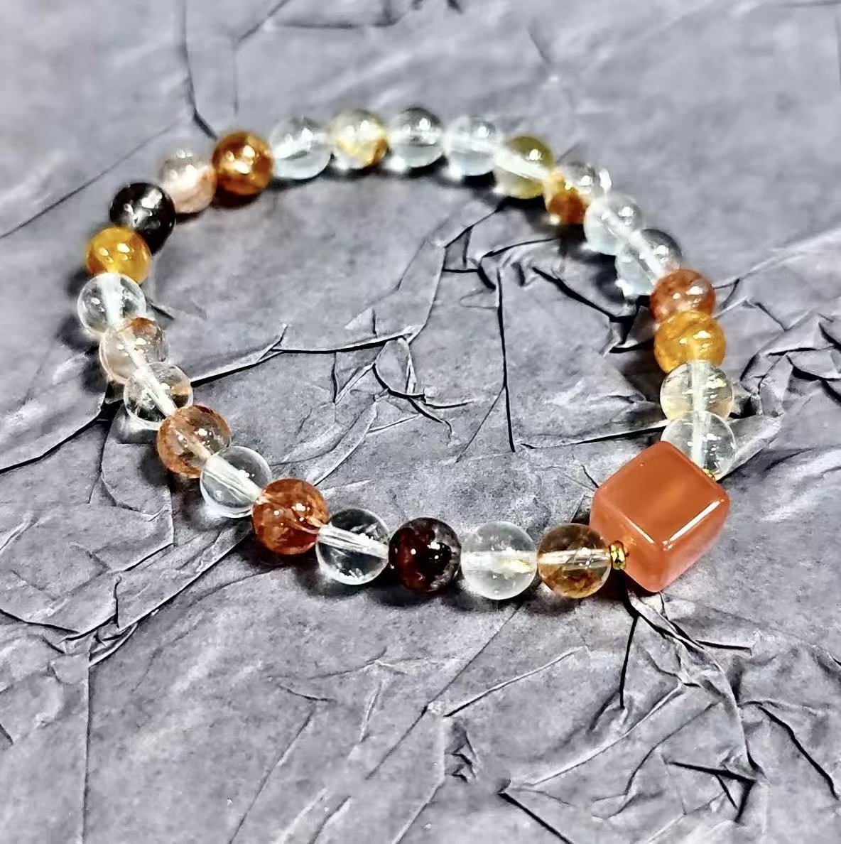 【C033】ファントムクオーツ　ブレスレット(6MM)