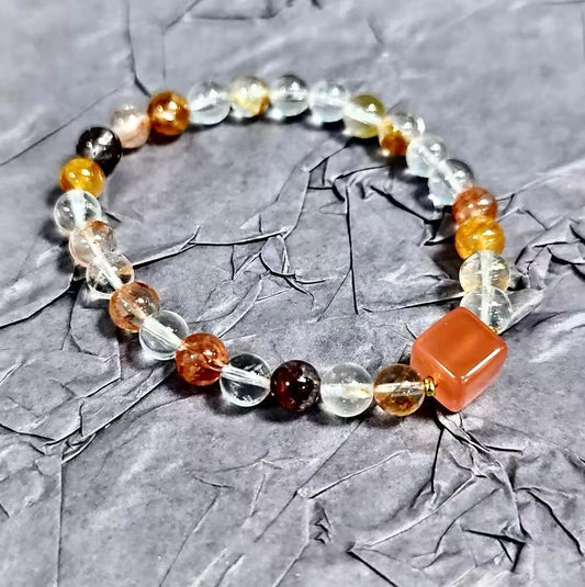 【C033】ファントムクオーツ　ブレスレット(6MM)