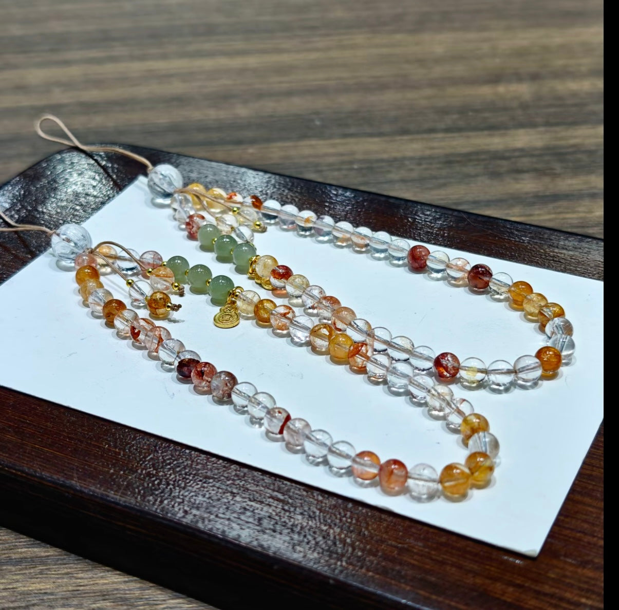 【C045】ファントムクオーツ携帯ストラップ(約5MM)