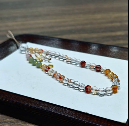 【C045】ファントムクオーツ携帯ストラップ(約5MM)