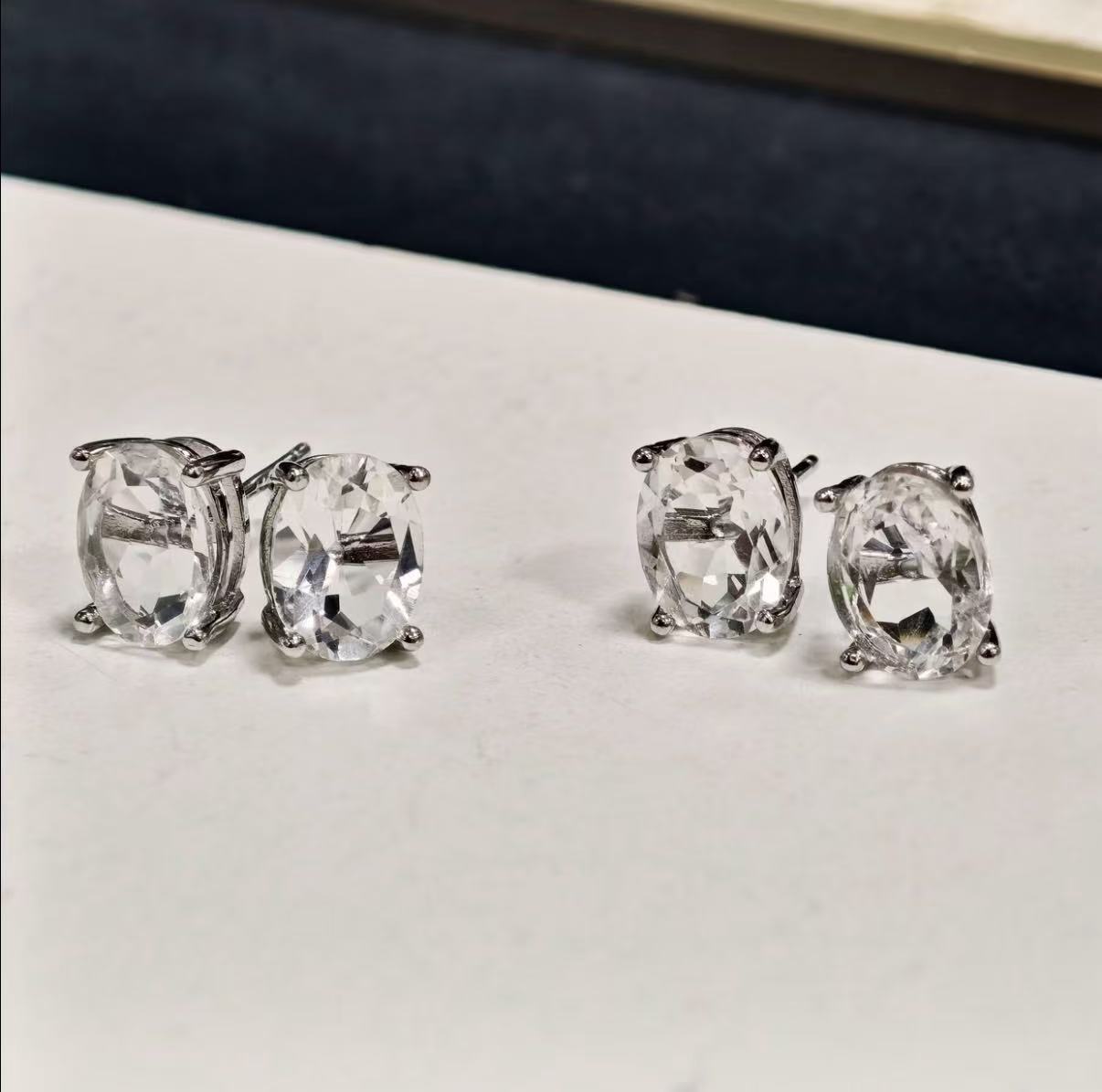 【C049】ホワイトクオーツピアス