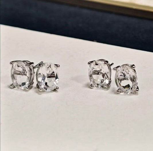 【C049】ホワイトクオーツピアス