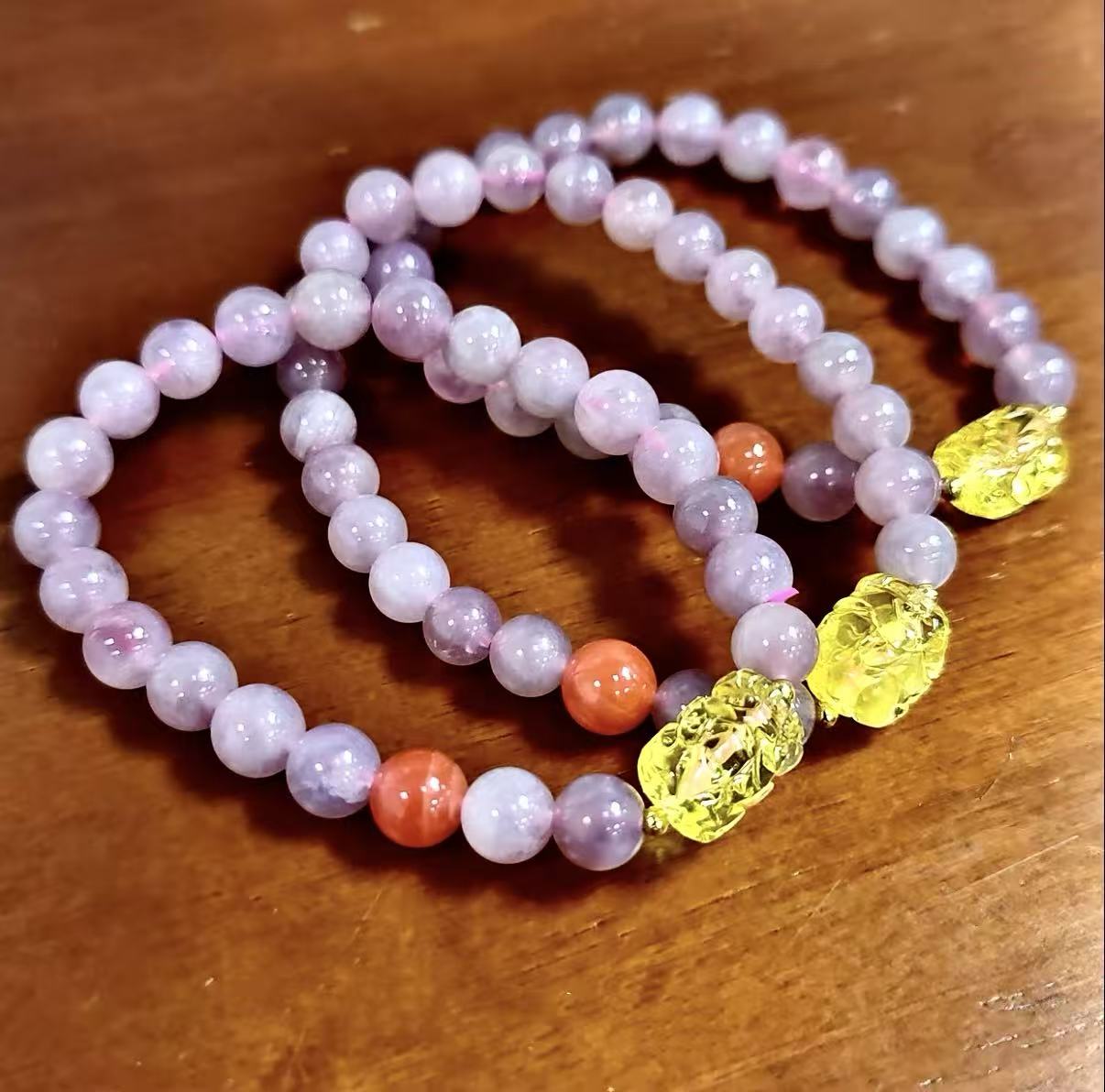 【C037】紫マダガスカルローズクオーツ(7MM)