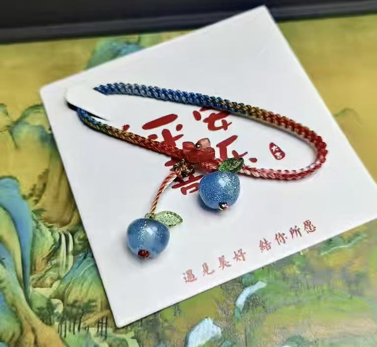 【A066】夏祭りりんご飴 樹脂ビーズ