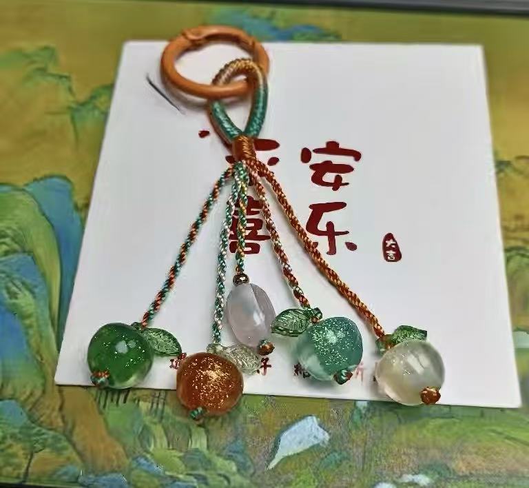 【A066】夏祭りりんご飴 樹脂ビーズ