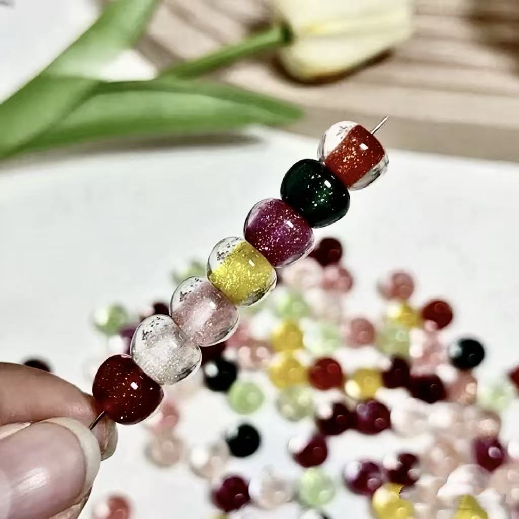 【A066】夏祭りりんご飴 樹脂ビーズ