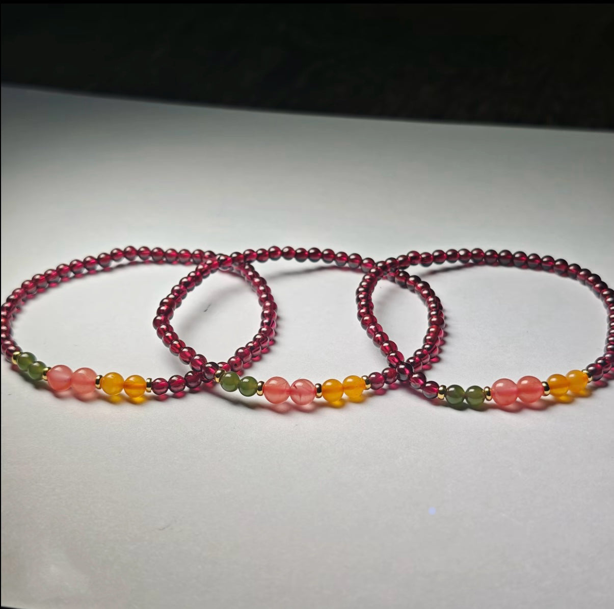 【C020】ガーネットブレス(3MM)