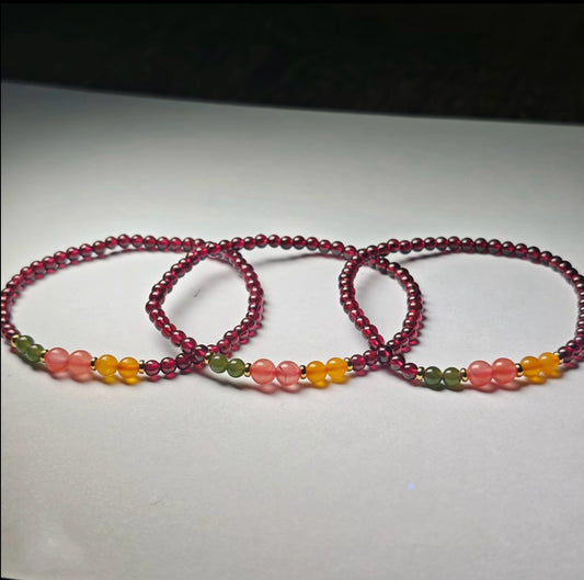 【C020】ガーネットブレス(3MM)