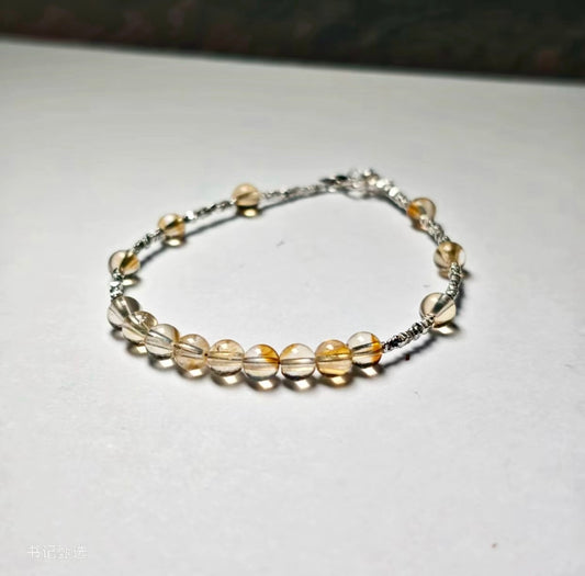 【C017】シトリンブレスレット(4MM)