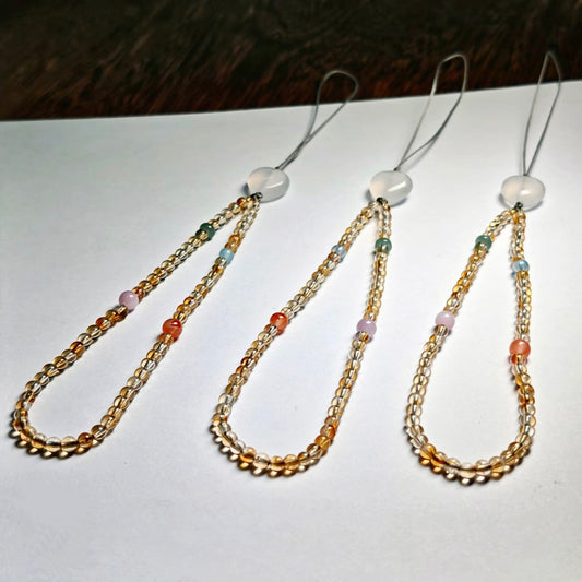 【C052】シトリン携帯ストラップ(3MM)