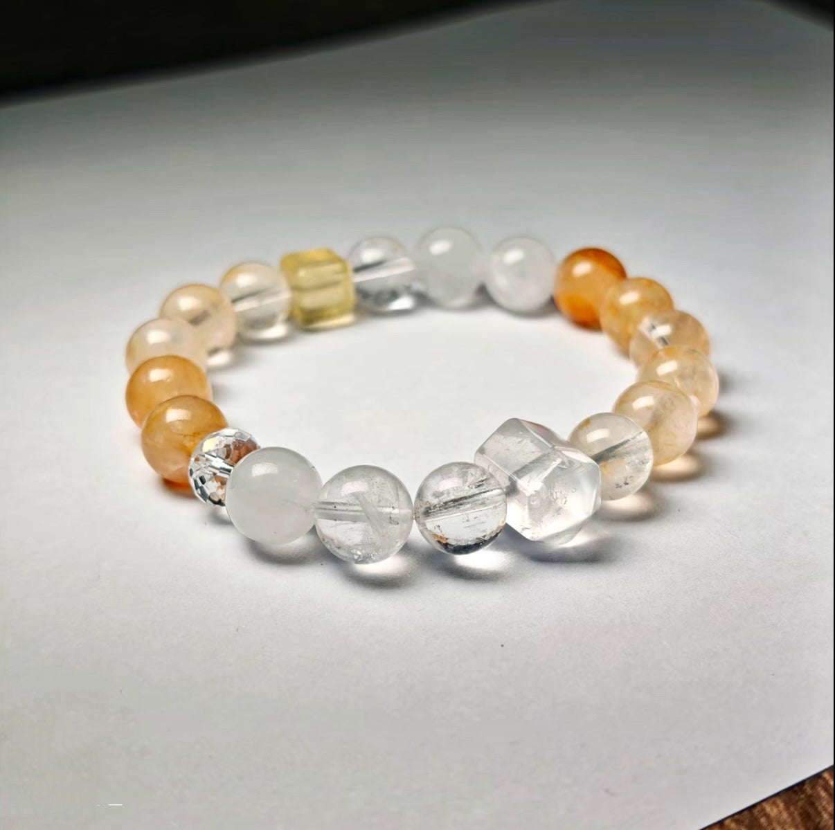 【C026】イエローファントムクオーツブレスレット(10MM)