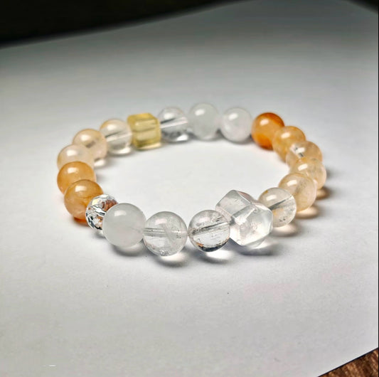 【C026】イエローファントムクオーツブレスレット(10MM)