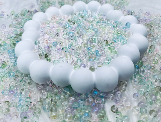 【A014】  幻彩珠玉の雫　高品質ガラスビーズ (4MM)