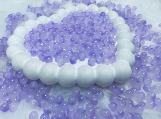 【A031】紫陽花の雫　高品質ガラスビーズ（6MM）